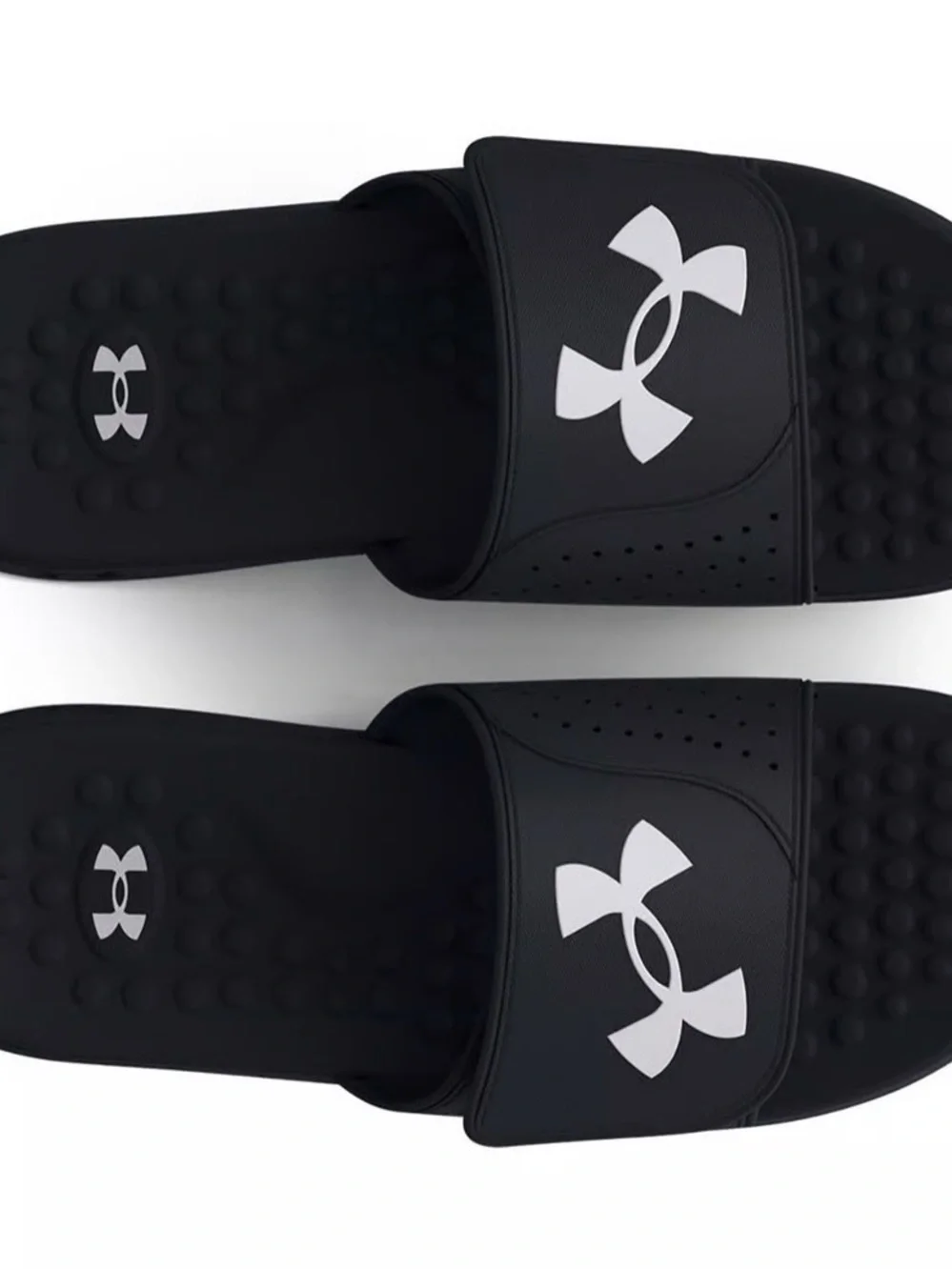 NWT! Under Armour Men's Ignite Pro Slides Size 18 Black/Black Sandals